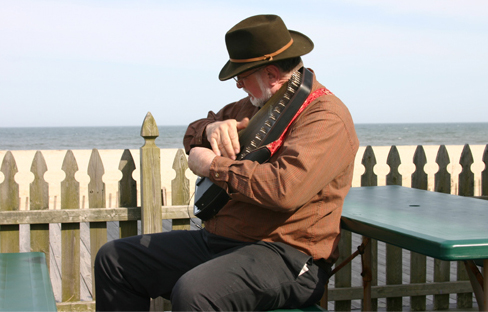 man near beach